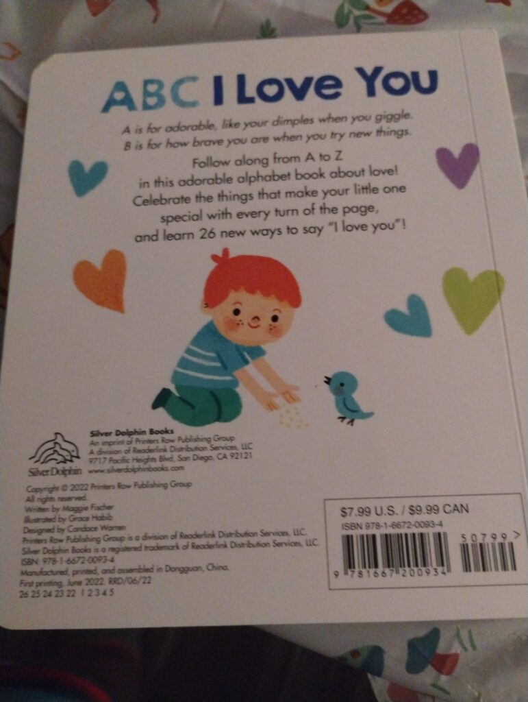 d ABC I Love You by Candice Warren and Maggie Fischer Illustrated by Grace Habib from Silver Dolphin Books