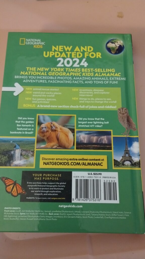 National Geographic Kids Almanac 2024 (US edition) 