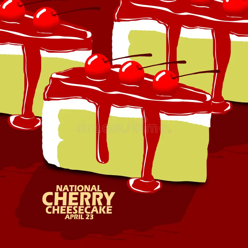 April 23 National Cherry Cheesecake Day CherryCheesecakeDay The